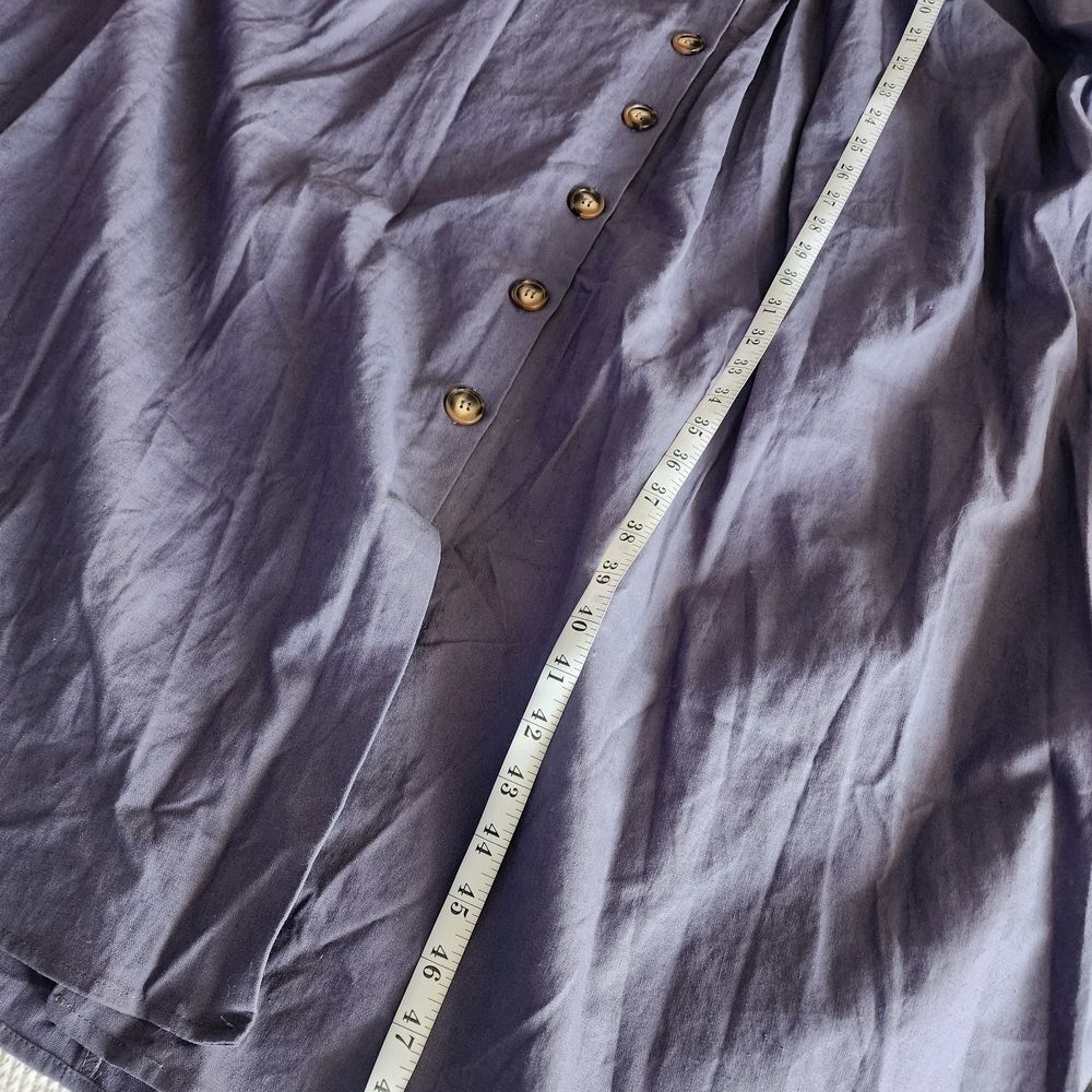 City Chic Sunset Stroll Dusty Lilac Midi Dress with Button Detail - Picture 15 of 16